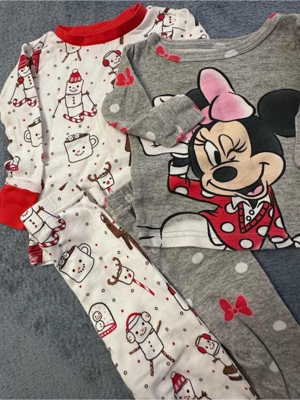 12M Christmas Pajama Bundle Honest Baby Minnie Mouse